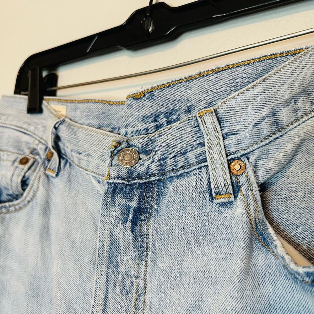 Levis 501 Denim Patchwork Four Button Fly Cargo J… - image 5